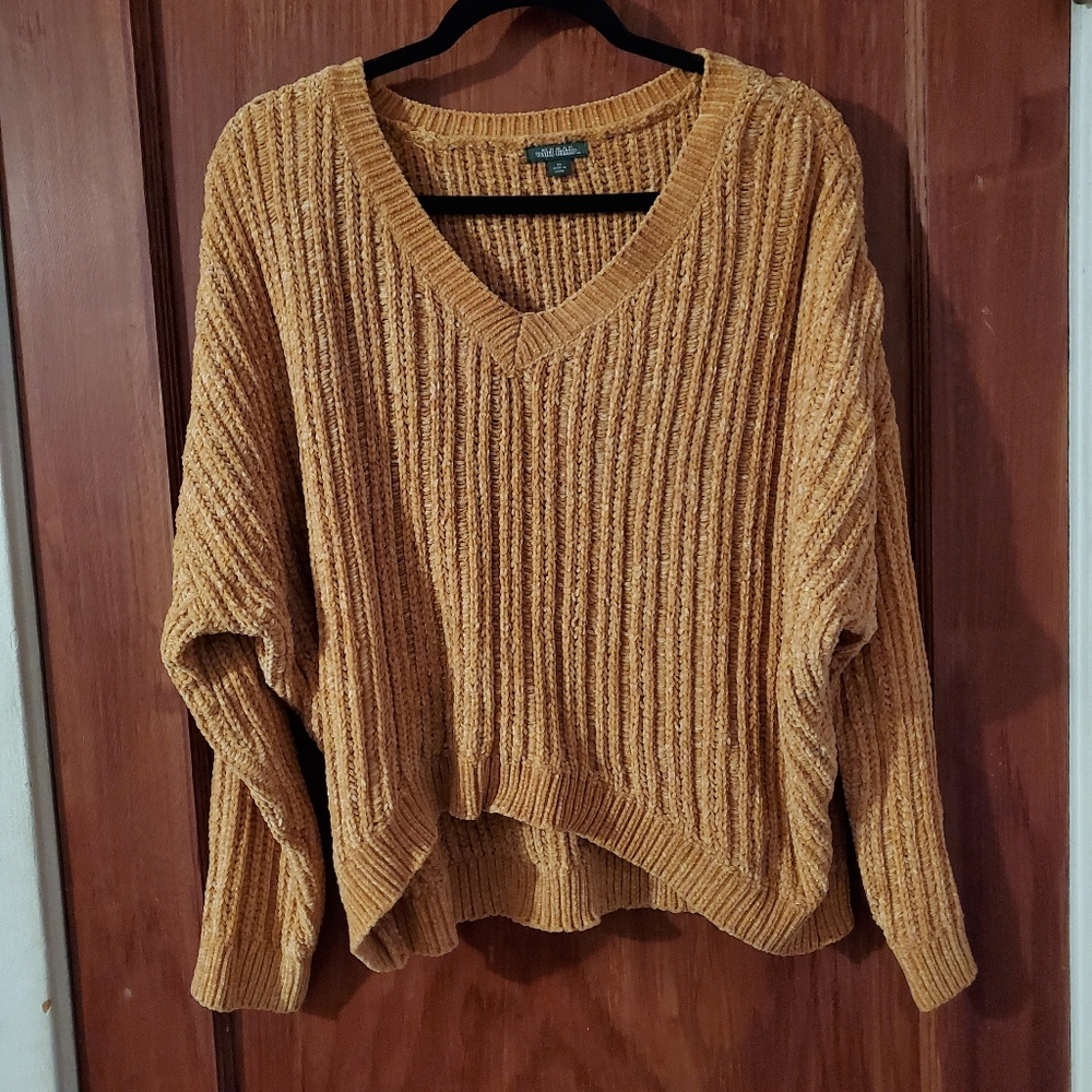Chenille Cropped Sweater